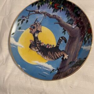 Danbury Mint Gary Patterson “The Hang Out” Comical Cats Plate 1995